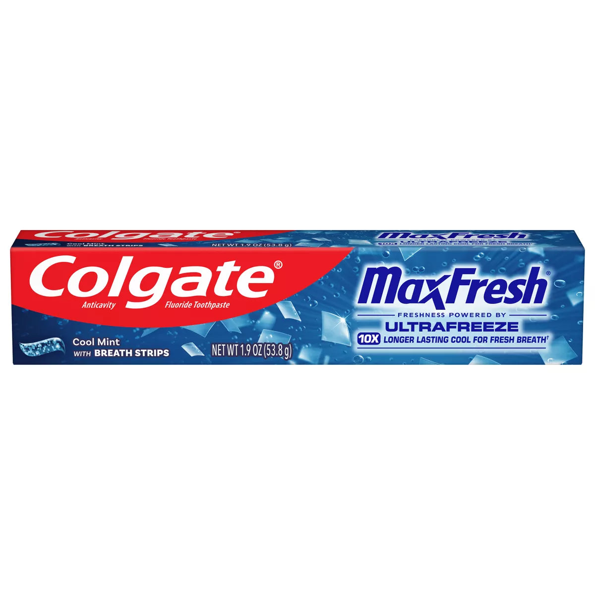 Colgate Maxfresh Travel Toothpaste - Cool Mint - 1.9Oz: Paste, Sodium Fluoride, Mint Flavor