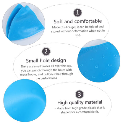 Silicone Hair Dyeing Cap Needle Professional Hair Highlighting Tool for Salon Use for Coloring Comfortable Fit