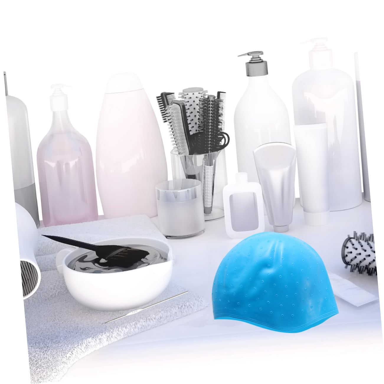 Silicone Hair Dyeing Cap Needle Professional Hair Highlighting Tool for Salon Use for Coloring Comfortable Fit