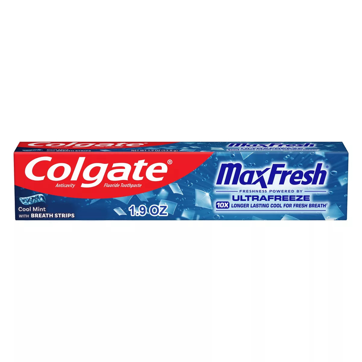 Colgate Maxfresh Travel Toothpaste - Cool Mint - 1.9Oz: Paste, Sodium Fluoride, Mint Flavor
