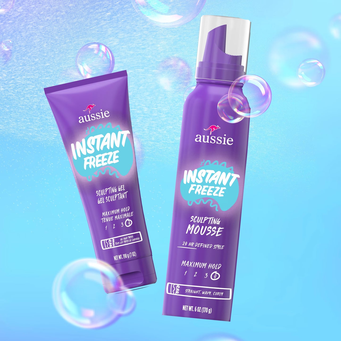 Instant Freeze Hair Spray for Curly Hair, Straight Hair, and Wavy Hair, 10 Oz